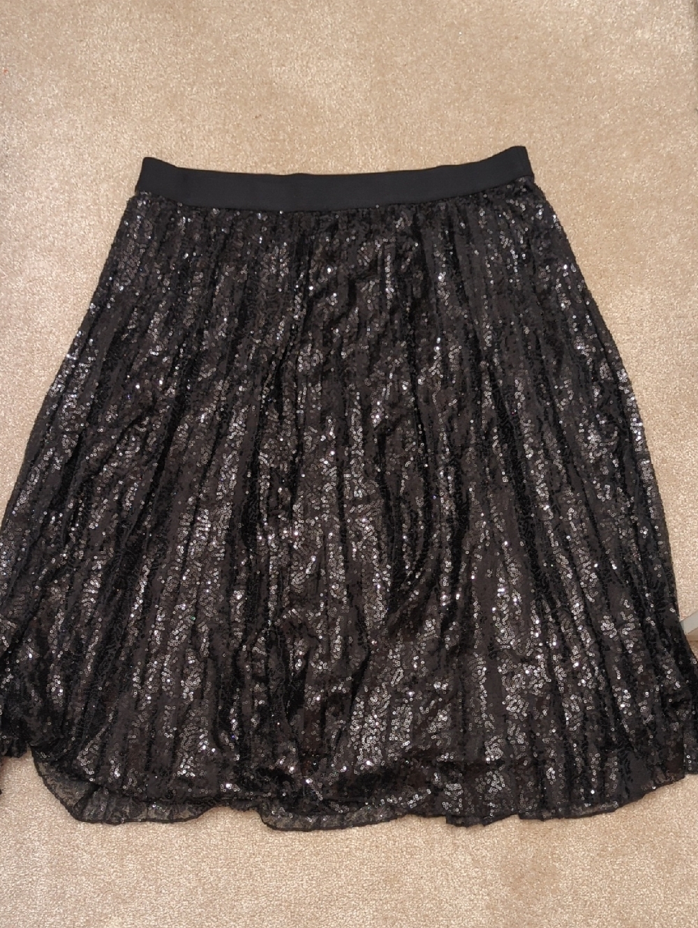 Simply Vera Vera Wang Black Sequin Skirt